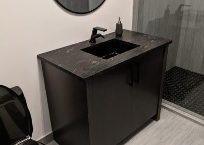 black bathroom