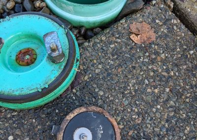 sewer ic with grease buildup