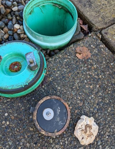 sewer ic with grease buildup